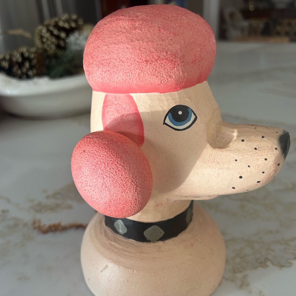 Pink Poodle Dog eyeglass holder